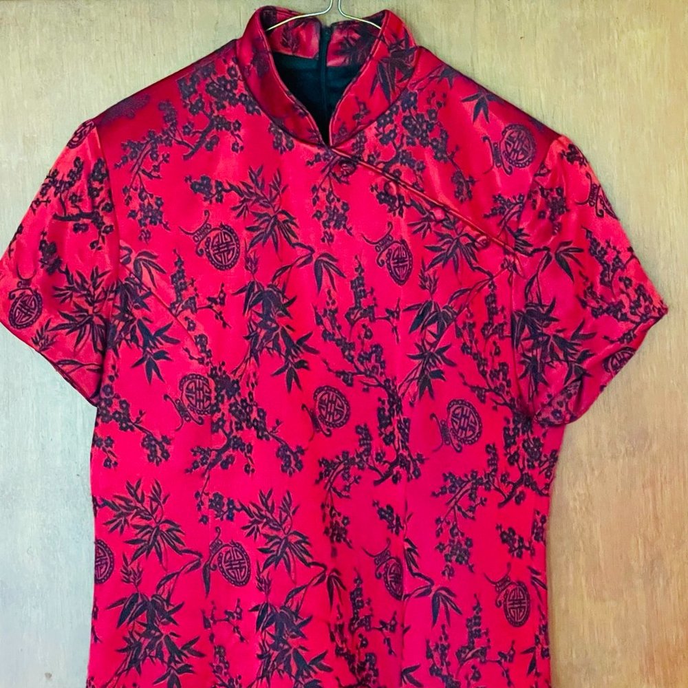 Satin dressy holiday top